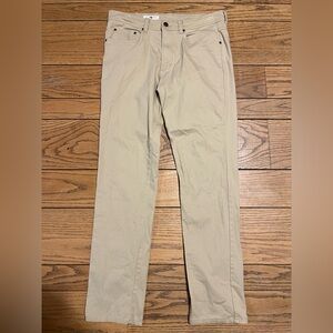 Onward Reserve Men's 33x30 Beige Tan Cotton Blend Straight Fit Casual Pants
